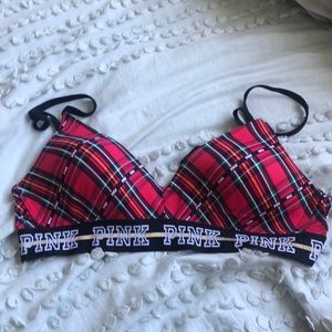 PINK Victoria Secret Plaid Bra
